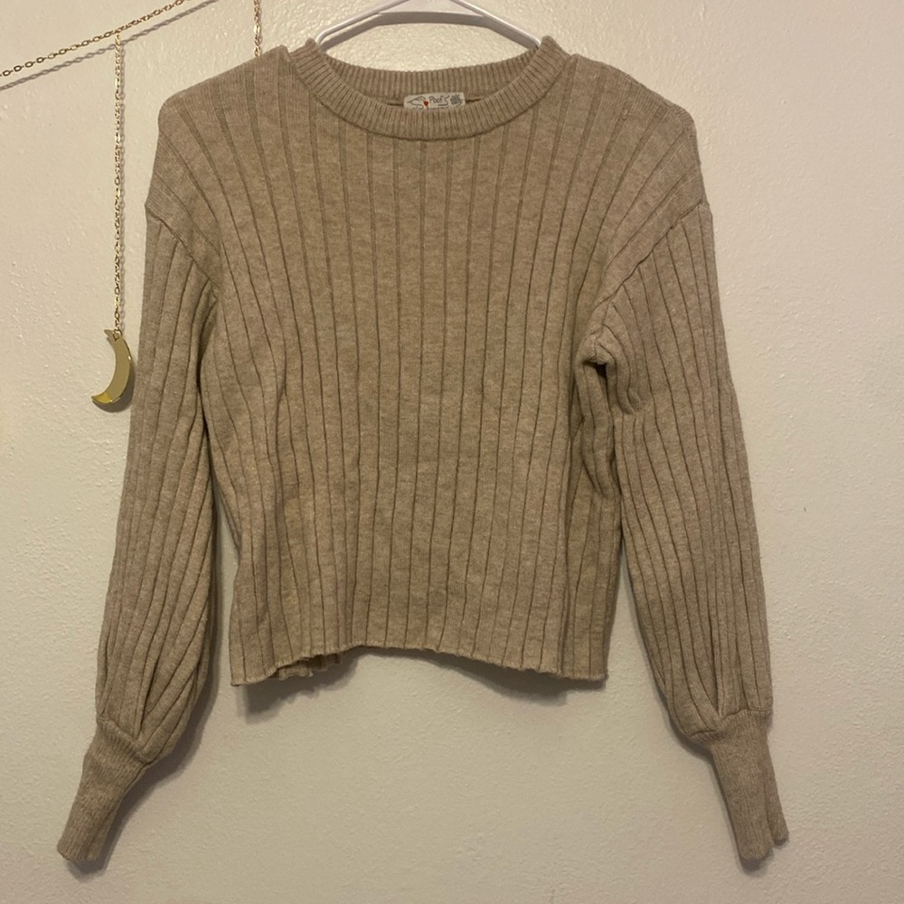 beige sweater